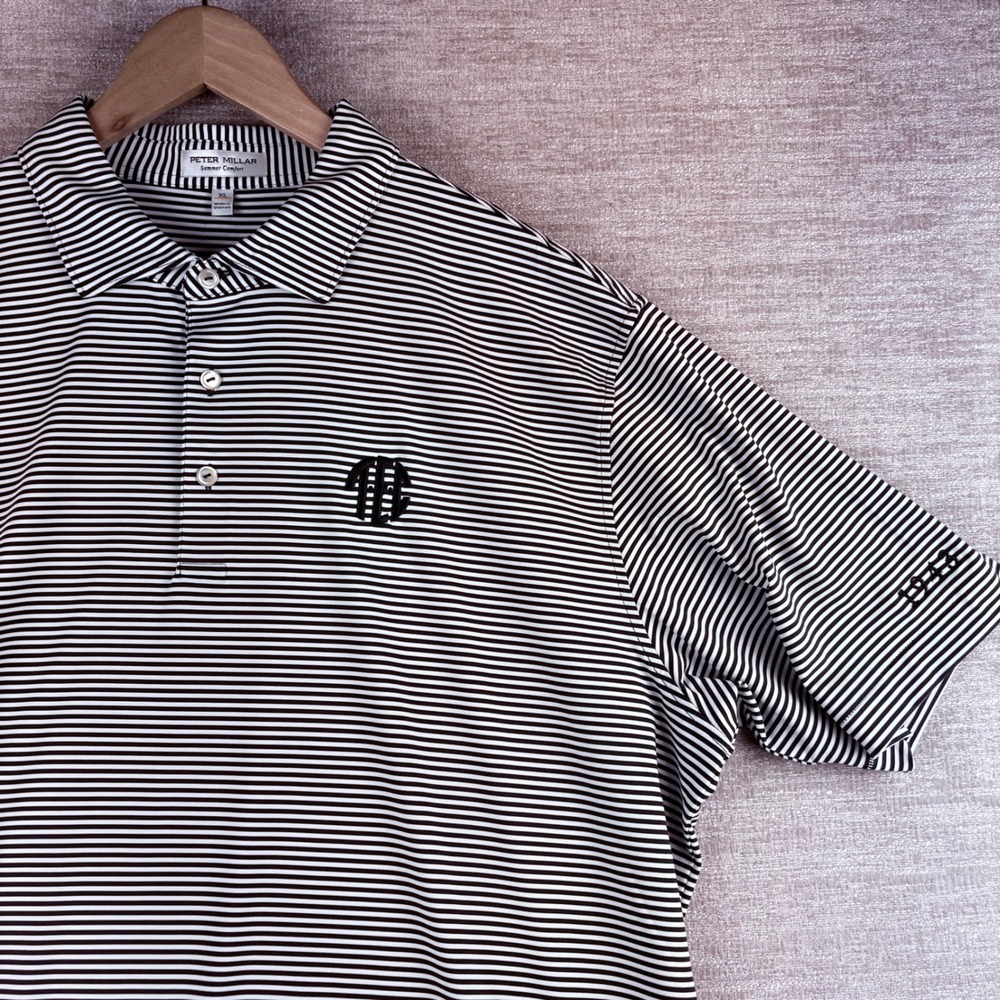 Peter Millar Summer Comfort Crown Sport Hales Performance Golf Polo Mens XL Navy
